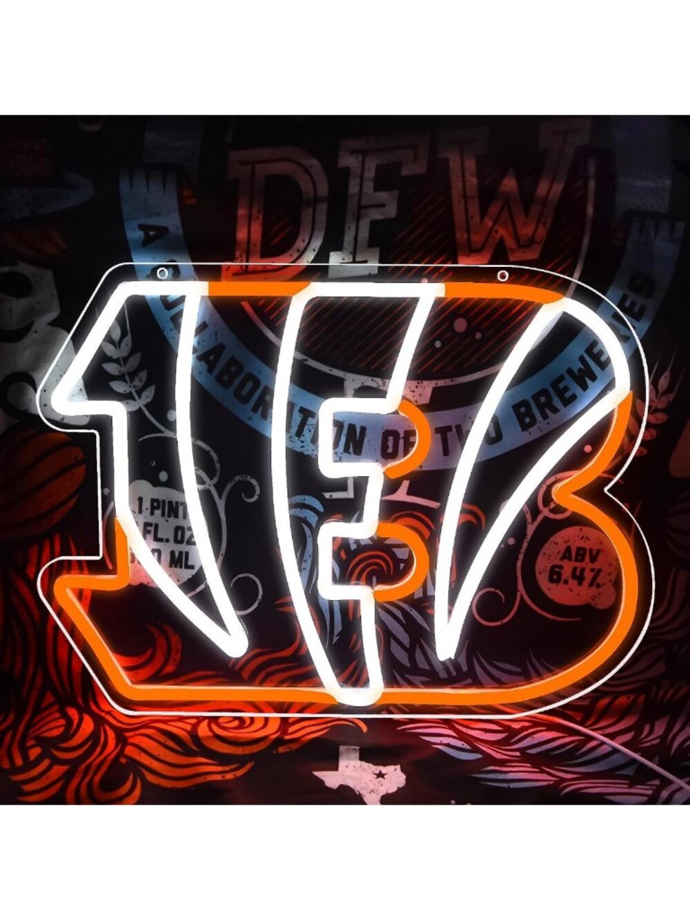 Neon Football Wall Decor Light | LED Sign for Man Cave & Sports Room Decor